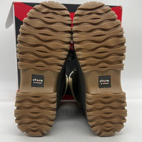 Cougar Waterproof Winter Boots Size 7 Medium Green Olive Quilt Carlisle Lace Up - Picture 9 of 13